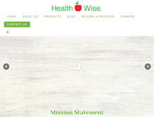 Tablet Screenshot of healthwisenri.com